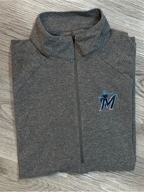 Miami Marlins Under Armour 1/4 Zip Pullover Shirt Ladies Large